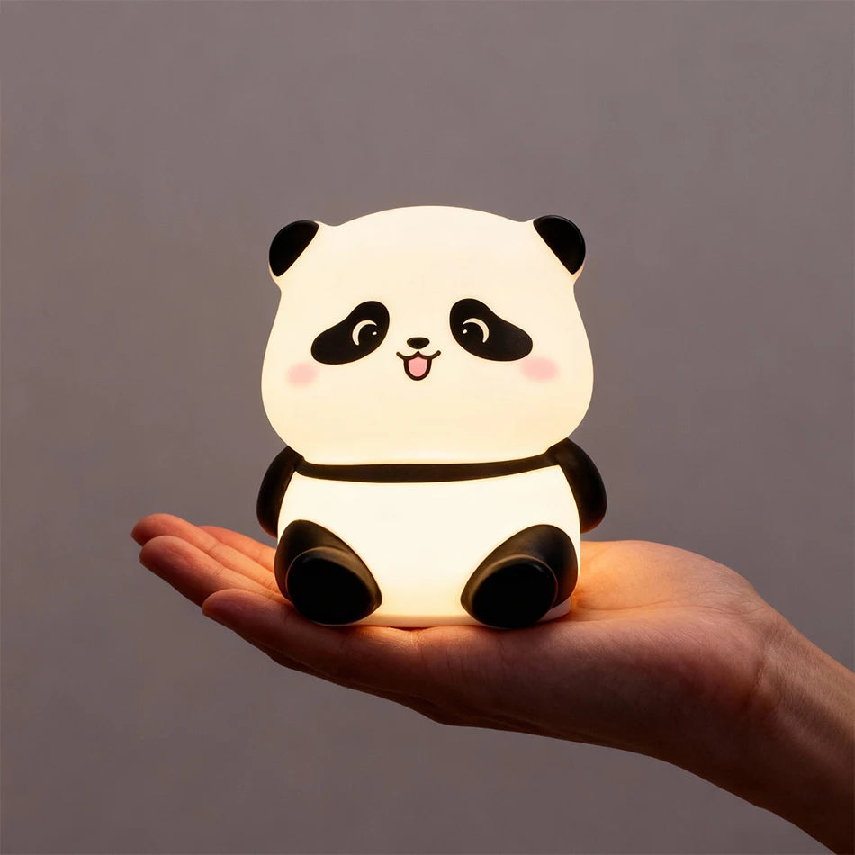 Lampe LED Panda Cute - Veilleuse Enfant Originale - Décoration Chambre Kawaii - Cadeau Anniversaire & Noël