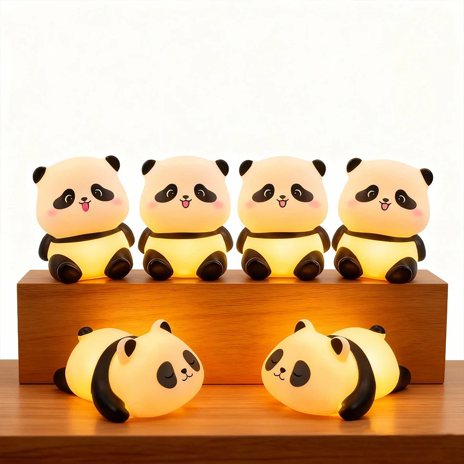 Lampe LED Panda Cute - Veilleuse Enfant Originale - Décoration Chambre Kawaii - Cadeau Anniversaire & Noël