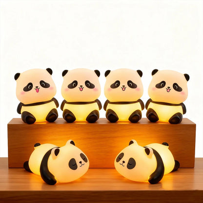 Lampe LED Panda Cute - Veilleuse Enfant Originale - Décoration Chambre Kawaii - Cadeau Anniversaire & Noël