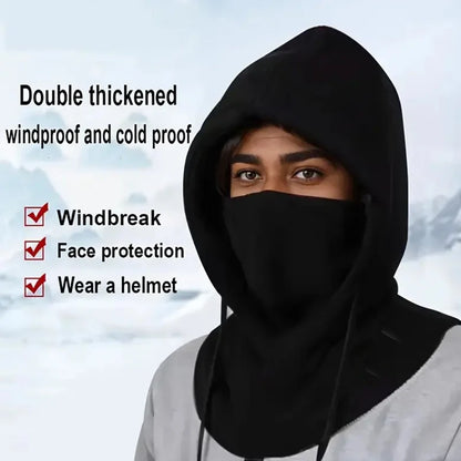 Cagoule Hiver Polaire Unisexe Coupe-Vent Ski Vélo Homme Femme