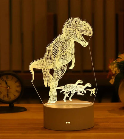 Lampe 3D Illusion d'Optique Acrylique - Veilleuse LED Originale - Décoration Murale Moderne - Cadeau Saint-Valentin, Anniversaire, Mariage - Alimentation USB