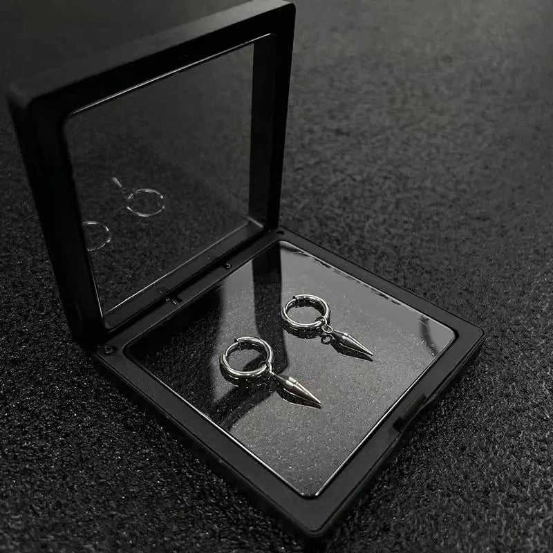 3 Créoles Goutte d'Eau Acier Inoxydable Punk Unisexe