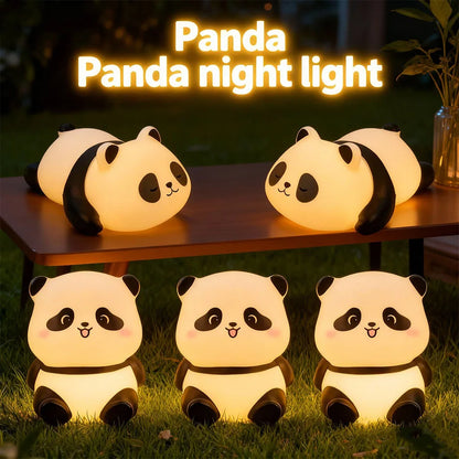 Lampe LED Panda Cute - Veilleuse Enfant Originale - Décoration Chambre Kawaii - Cadeau Anniversaire & Noël