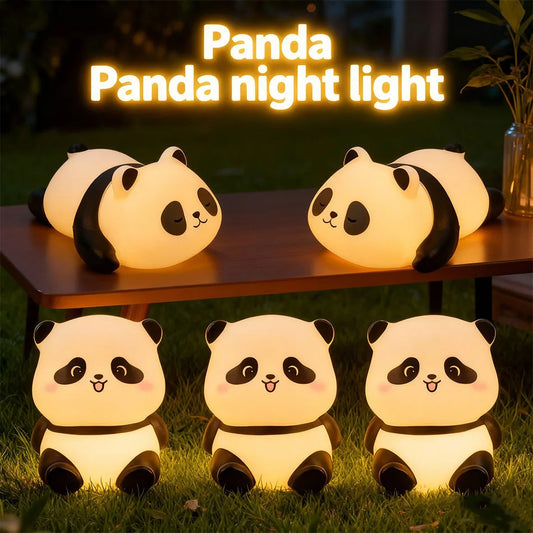 Lampe LED Panda Cute - Veilleuse Enfant Originale - Décoration Chambre Kawaii - Cadeau Anniversaire & Noël