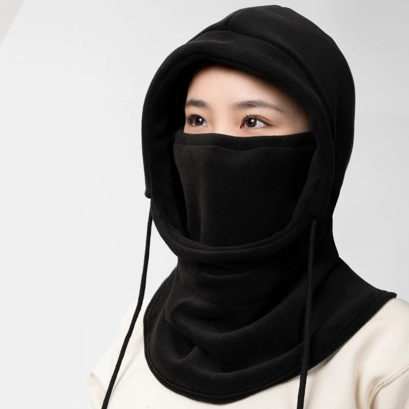 Cagoule Hiver Polaire Unisexe Coupe-Vent Ski Vélo Homme Femme