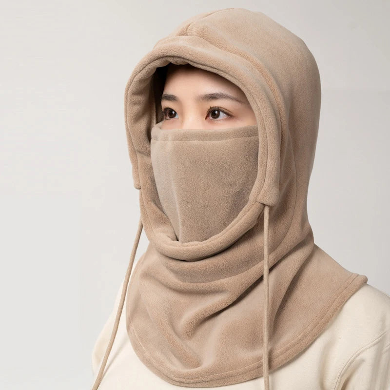 Cagoule Hiver Polaire Unisexe Coupe-Vent Ski Vélo Homme Femme